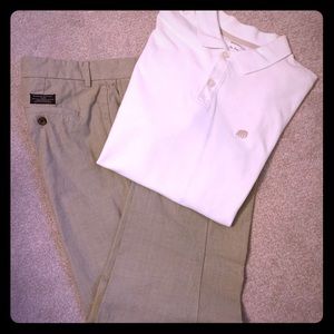 Banana Republic Polo Shirt with Linen Dress Pants